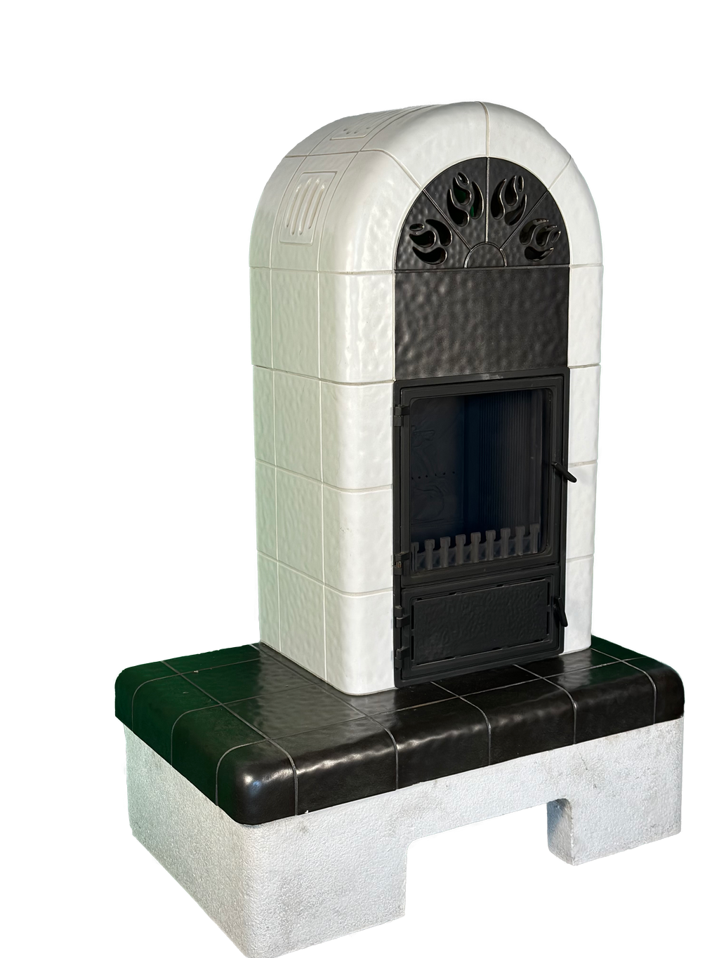 Semineu pe lemne KOPPE – 9 kW, cu bancă ceramică