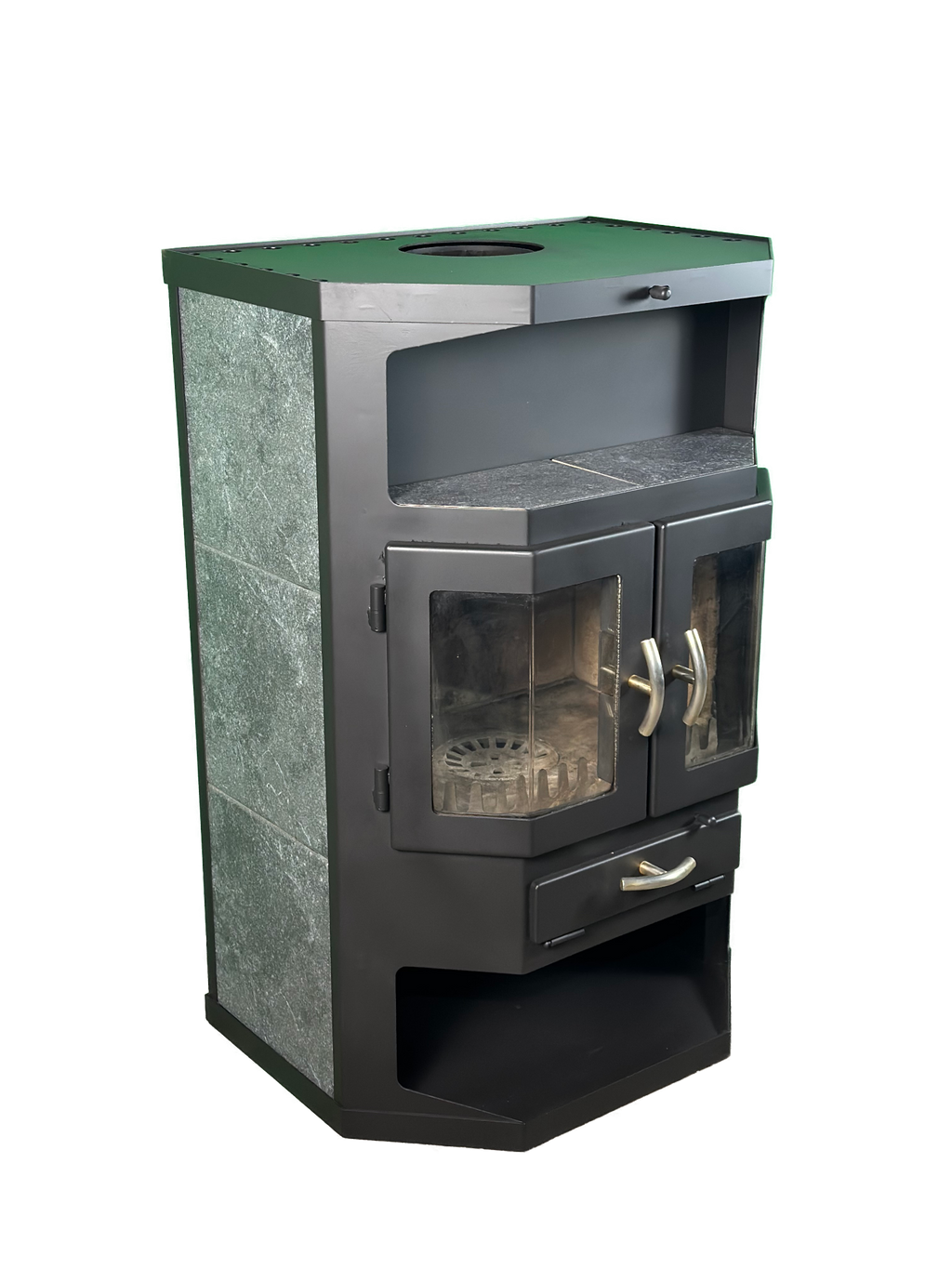 Șemineu cu uși duble și geam panoramic – Euro Flame 8 kW