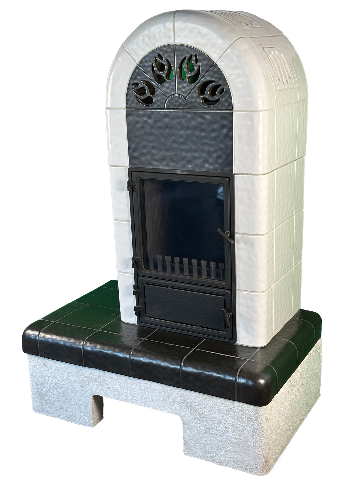 Semineu pe lemne KOPPE – 9 kW, cu bancă ceramică