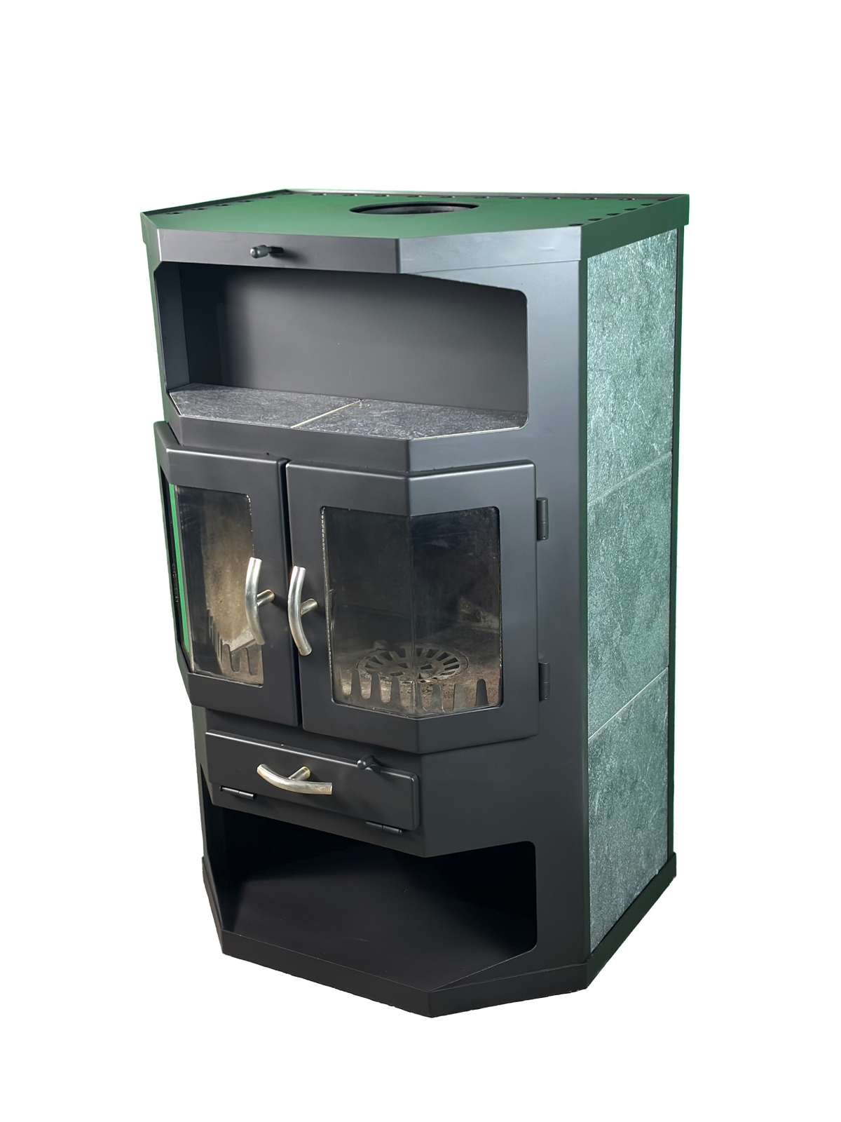 Șemineu cu uși duble și geam panoramic – Euro Flame 8 kW